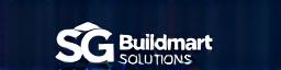 SG Buildmart Solutions Logo with white text for dark background