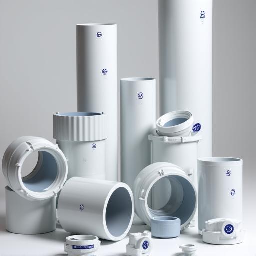 Various sizes of PVC pipes and fittings